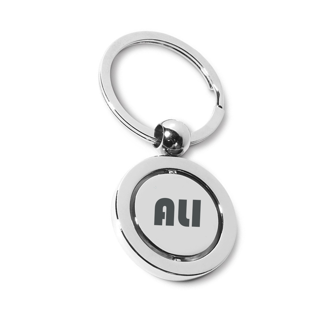 Personalized Engraved Metal Keychain – Custom Name or Logo