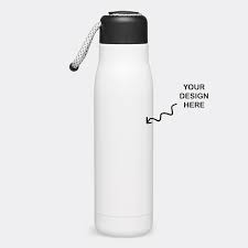 Customised Rope Strip Metallic Water Bottle – Premium Engraved Design