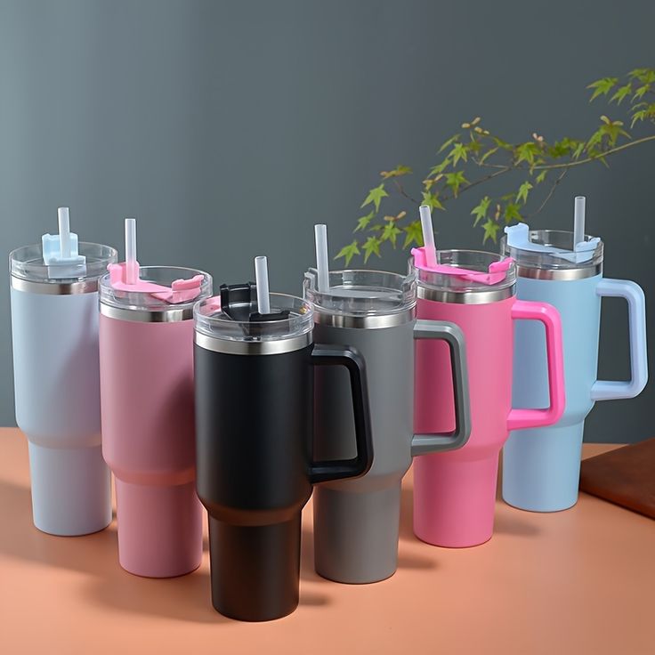 Double Wall Vacuum Tumbler, Stainless Steel Insulated Water Bottle, Stainless Steel Tumbler Cup with Lid Straw