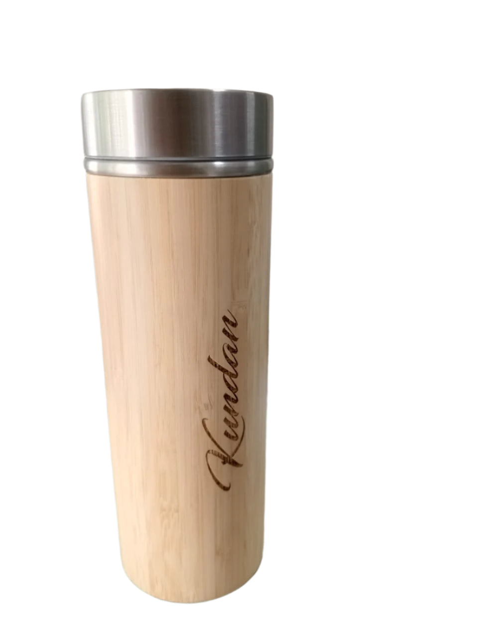 Bamboo Stainless Steel Bottle | Vaccum Insulated | Double Wall Hot & Cold | 500ml