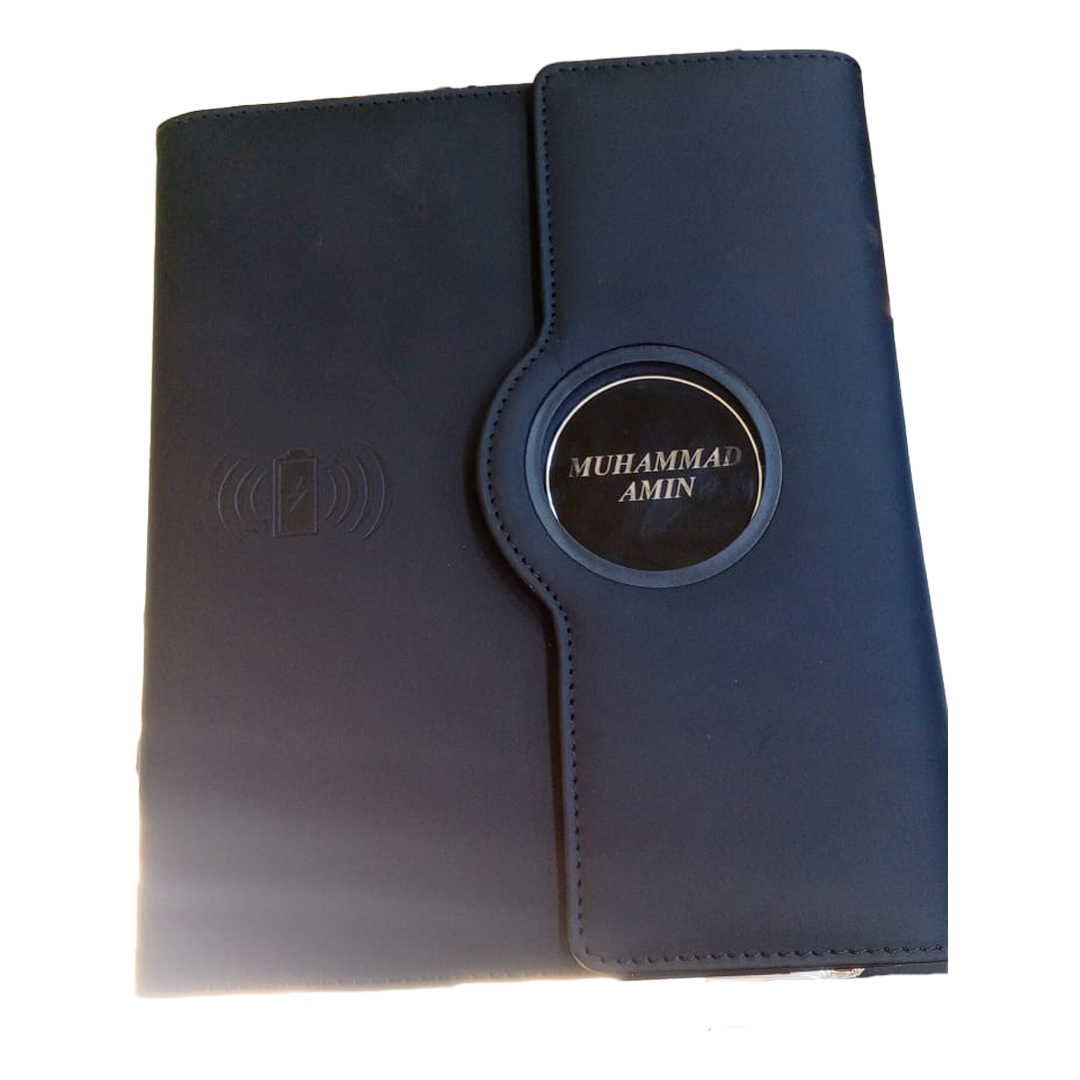 Luxe Smart Diary – Wireless Power Bank | 32GB USB | LED Lamp | Mobile Stand | Passport Holder