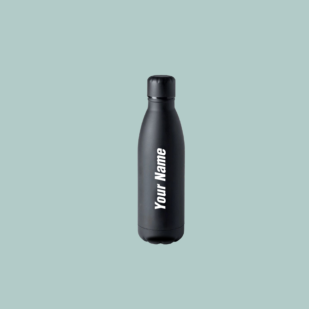 Custom Name Black Crown Flask  Bottle