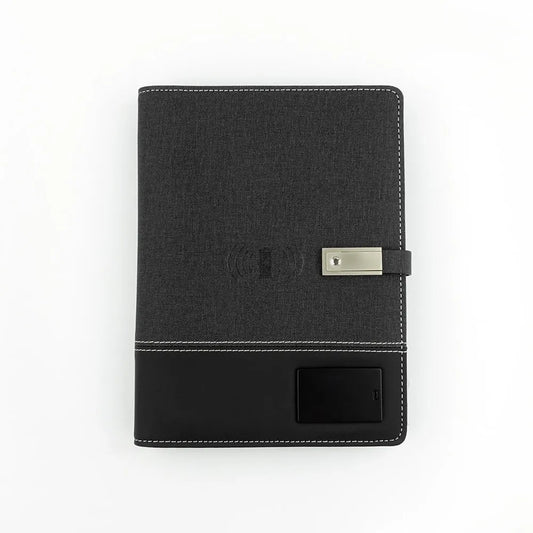 Smart Executive Diary | 8000mAh Power Bank | 64GB USB | LED Reading Lamp | Card & Passport Holder | Multi-Charging Cables