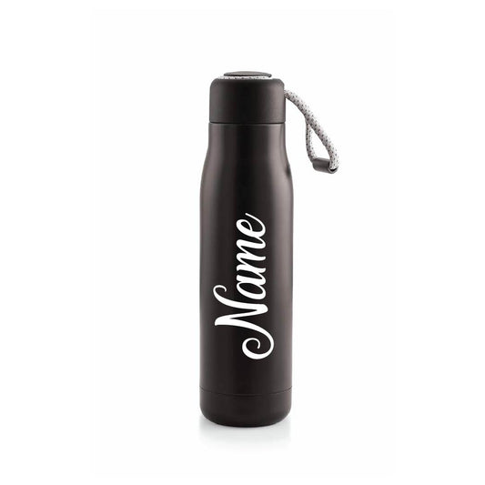 Customised Rope Strip Metallic Water Bottle – Premium Engraved Design
